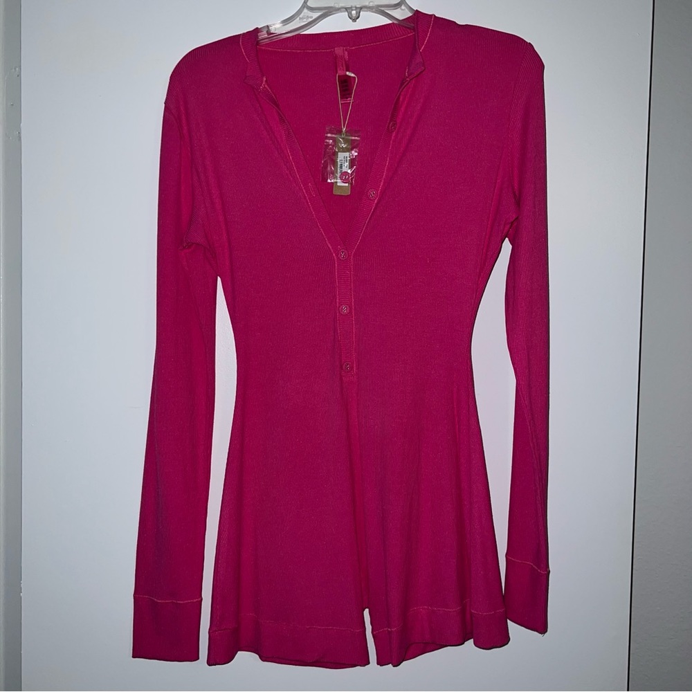 SKIMS Soft Lounge Henley Button Up